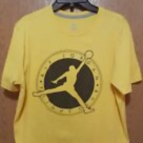 3 Jordan (T-Shirts)-(2 Black/1 Yellow)-(Pre-owned)-(Stains)-(Size-L)-$25.00 - Picture 8 of 9
